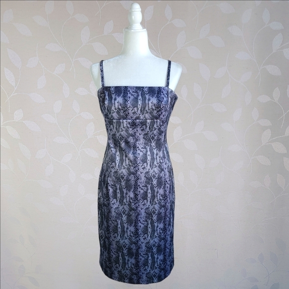 90s Baddie Snake Print Dress - Y2k Bratz Mcbling Club Style Vintage La Belle - Picture 2 of 16